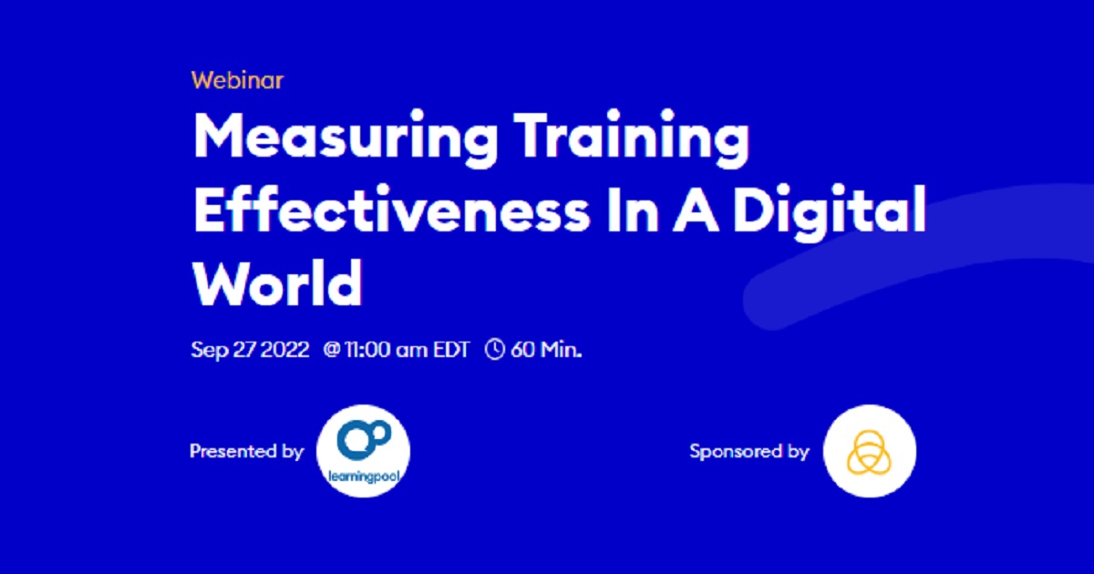 Measuring Training Effectiveness In A Digital World